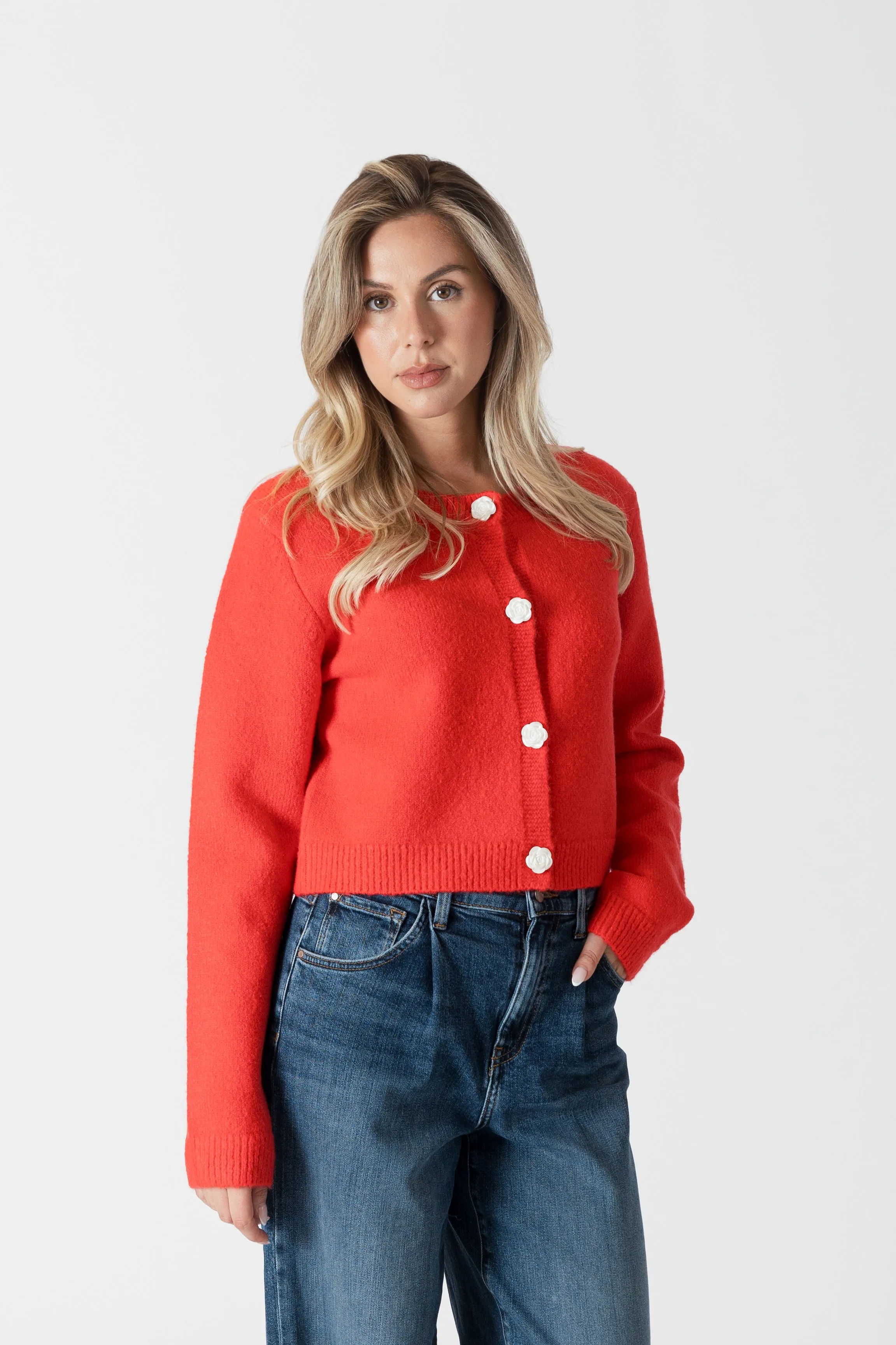 JUDE ROSE BUTTON CARDIGAN