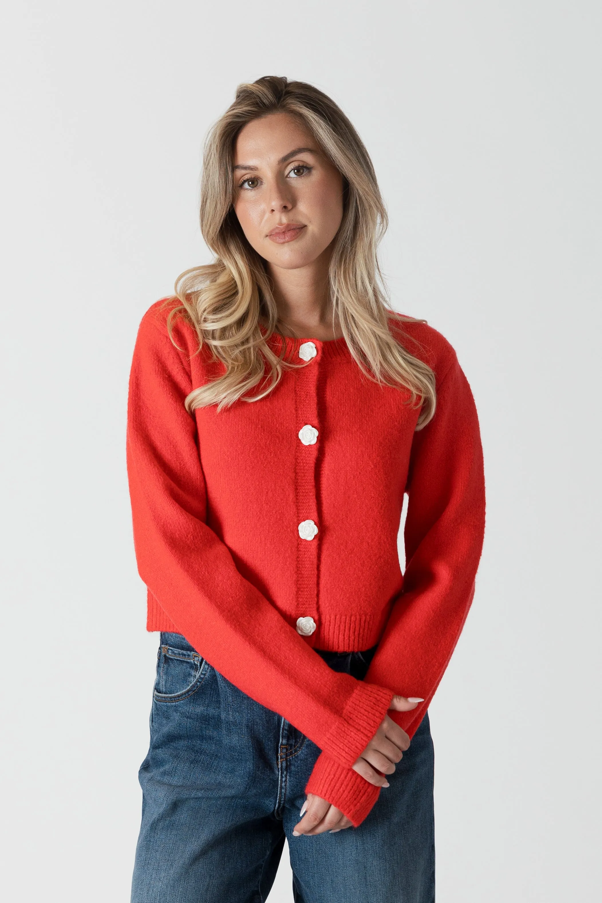 JUDE ROSE BUTTON CARDIGAN