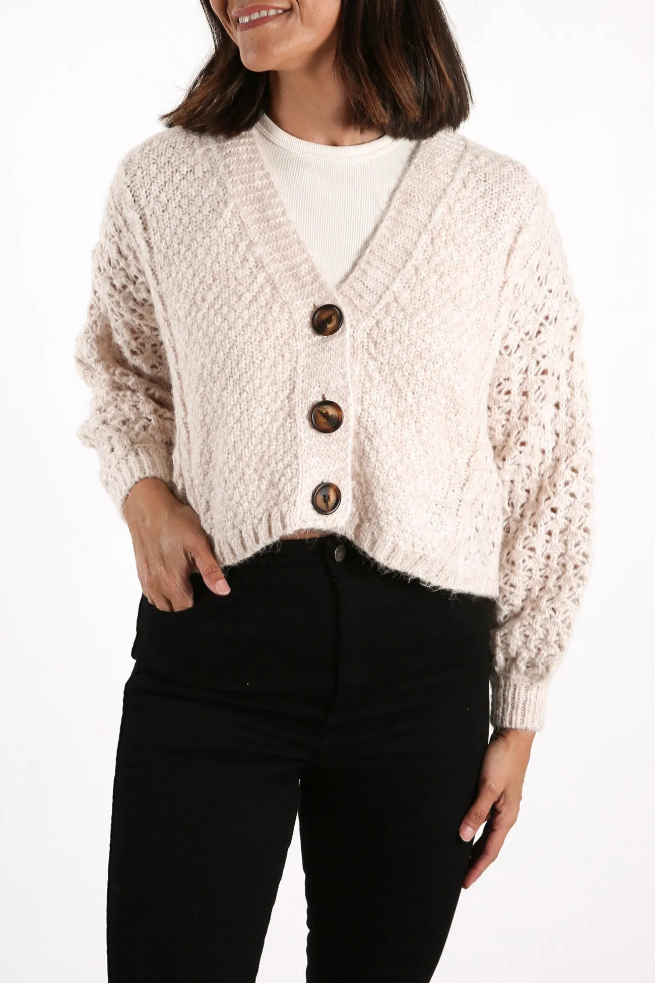 Karla Knit Cardigan Cream