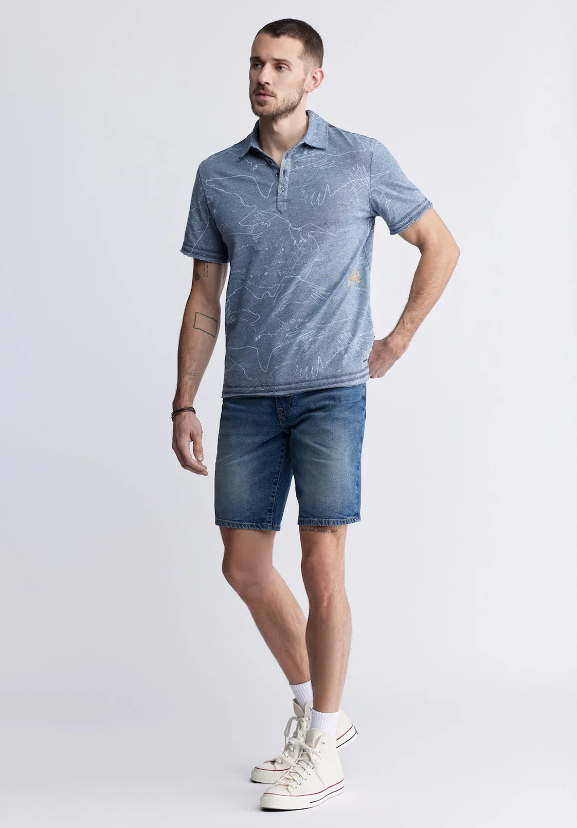 Komodo Men's Short Sleeve Polo in Mirage Blue - BM24248