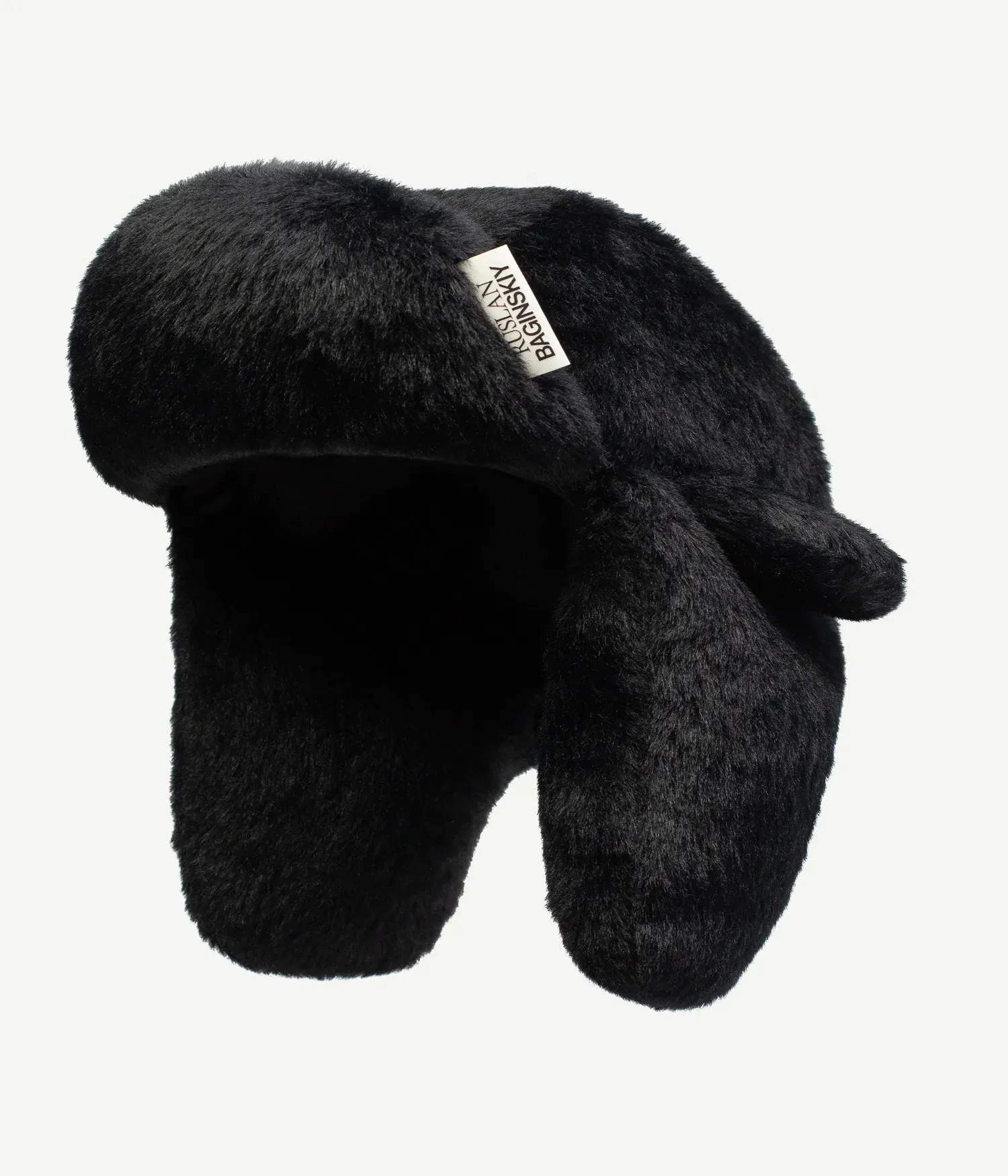 Logo-Patch Faux Fur Aviator Hat