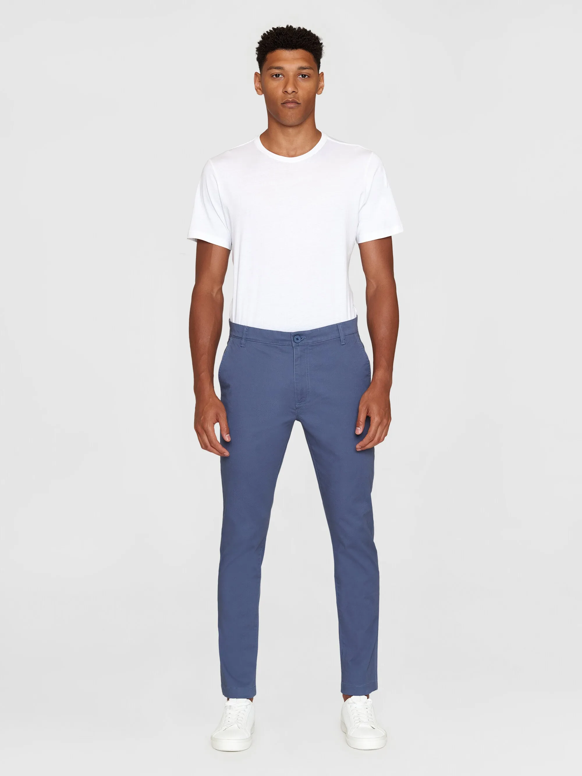 LUCA slim twill chino pants - Vintage Indigo