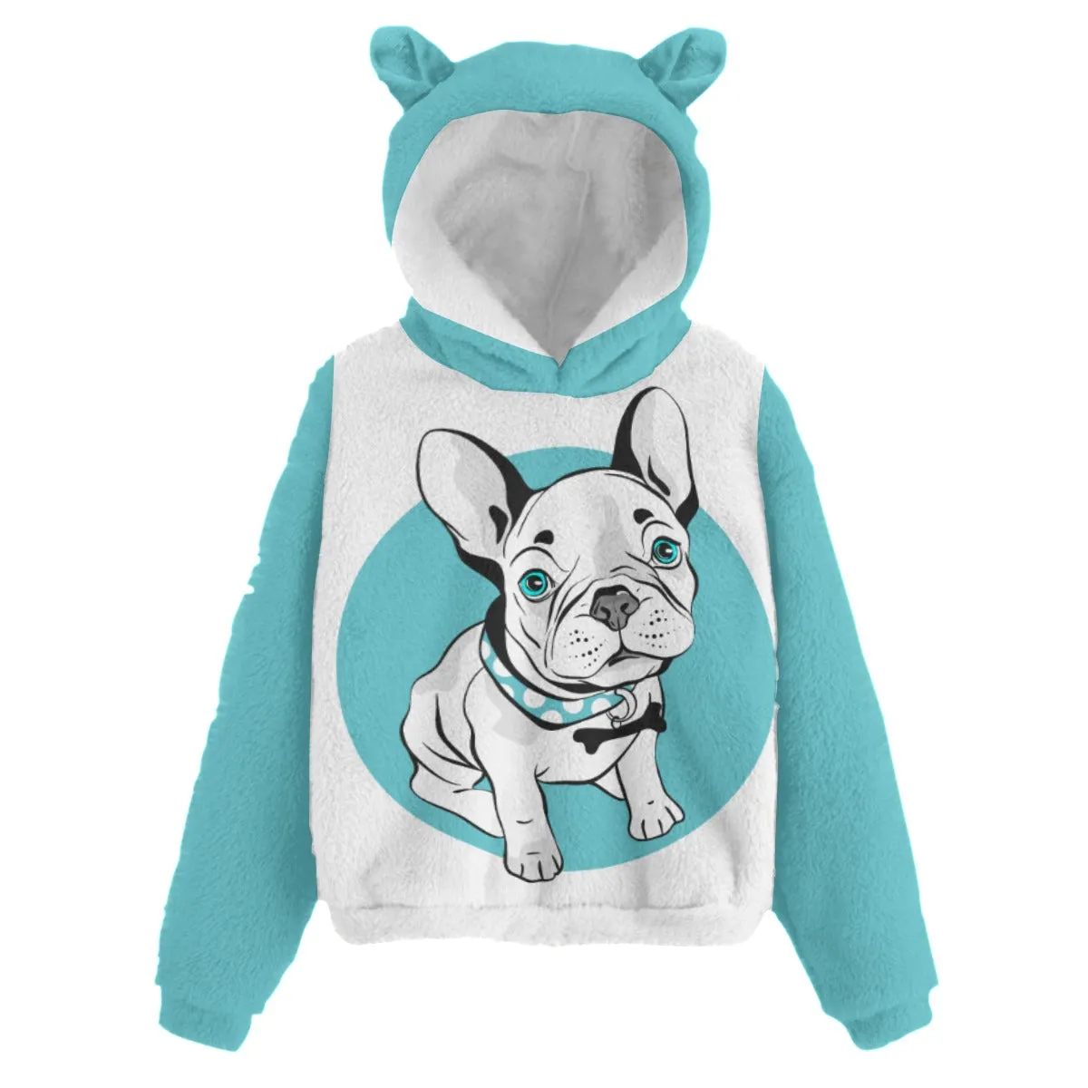 Lucy - All-Over Print Kid’s Borg Fleece Sweatshirt With Ear