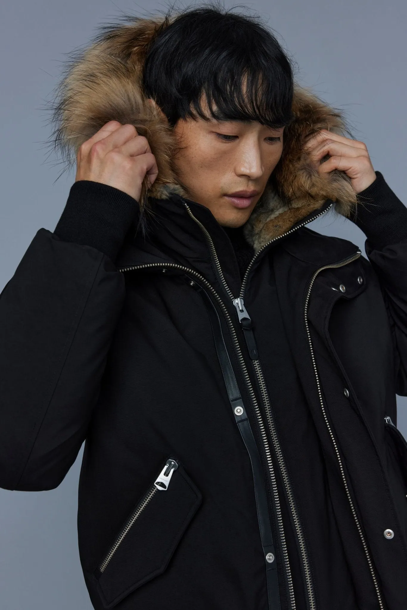 MACKAGE DIXON-F - 2-in-1 Nordic Tech Down Bomber With Natural Fur