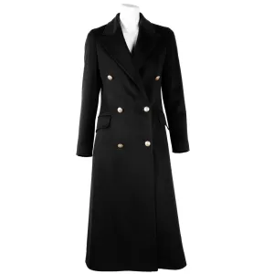 Made in Italy Black Wool Vergine Jackets & Coat