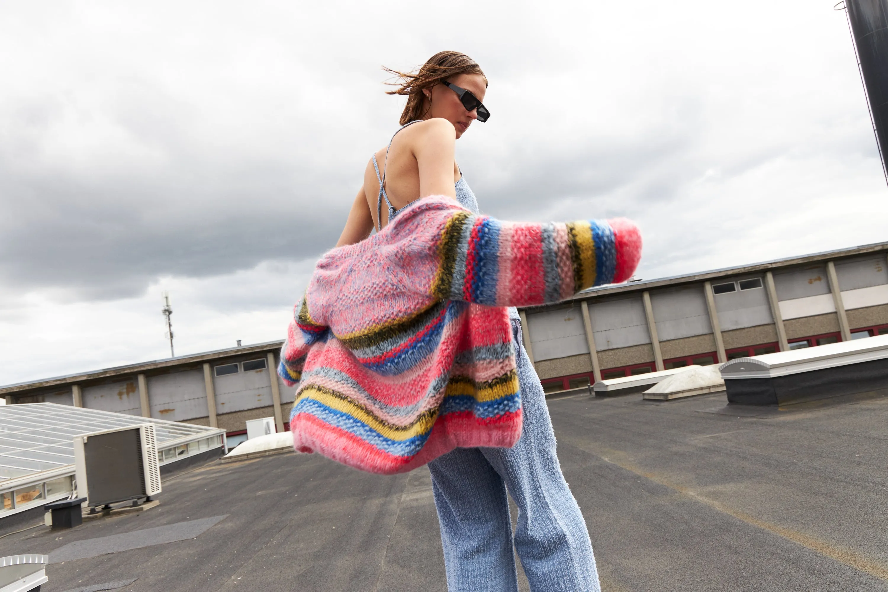 Mars Pink & Blue Multi-Coloured Cardigan