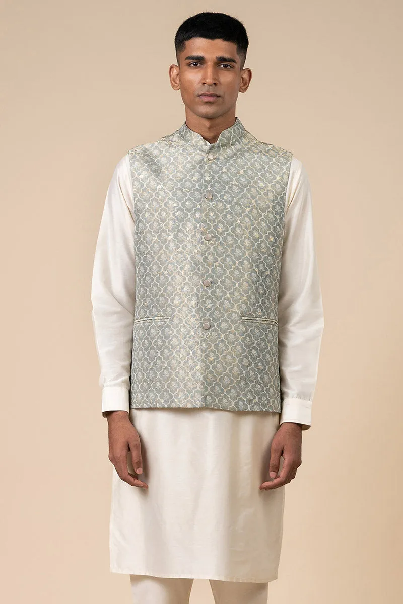 Medium Grey Jaal Pattern Bundi