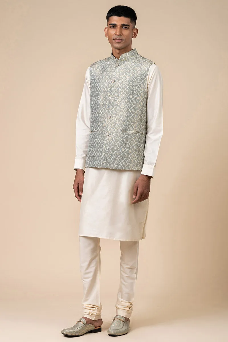 Medium Grey Jaal Pattern Bundi