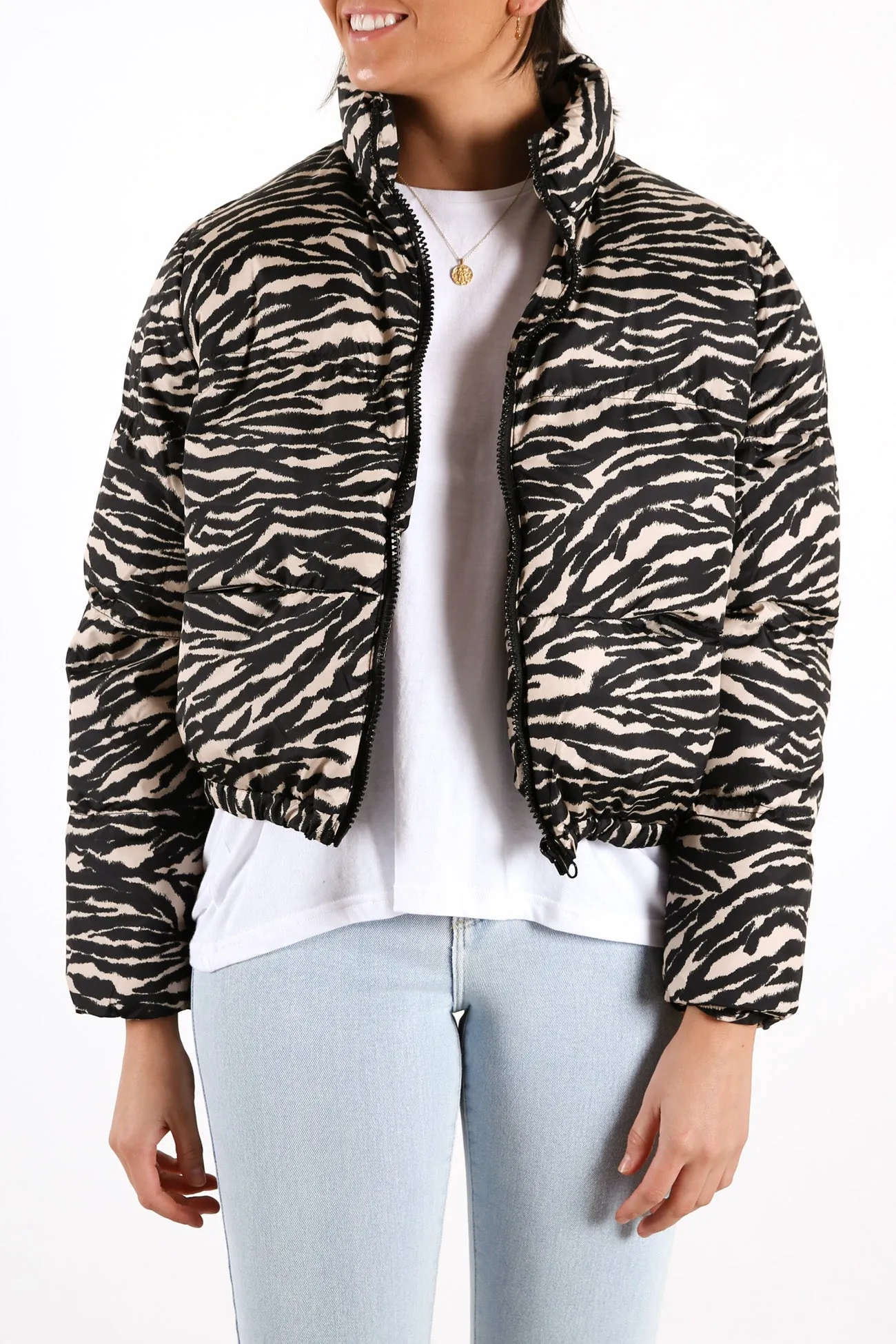 Meline Puffer Jacket Zebra