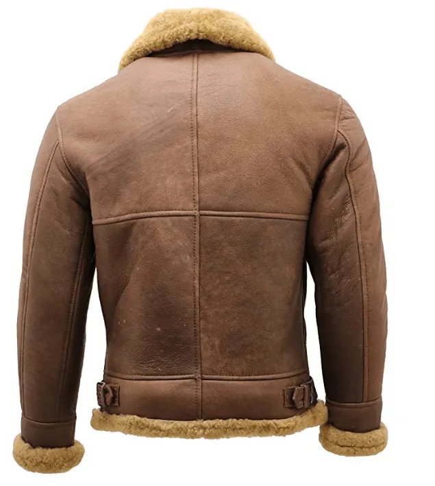 Men's B3 Brown Shearling Flying Aviator Jacket