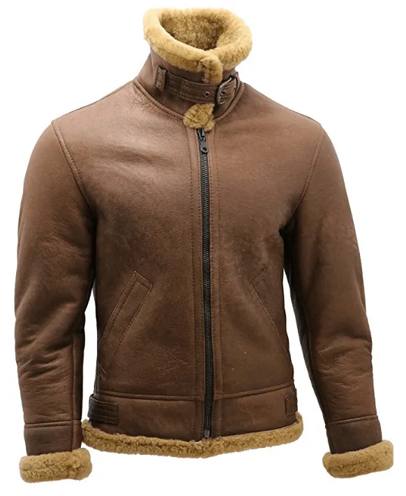 Men's B3 Brown Shearling Flying Aviator Jacket