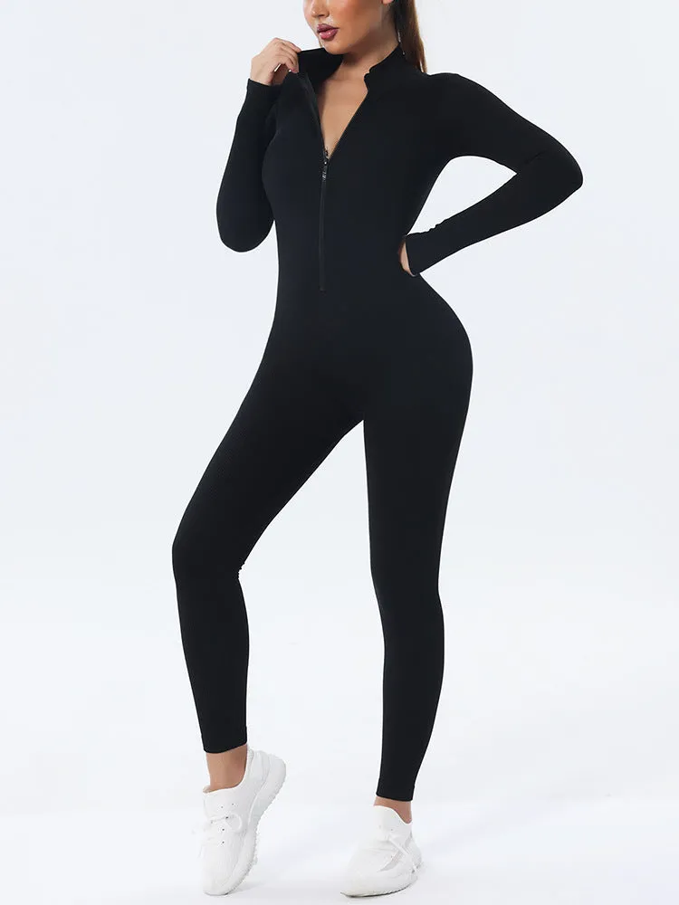 Mondmi Quick-Drying Seamless One-Piece Yoga Suit for Women, Tight-Fitting Dance and Fitness Jumpsuit Yoga Pants S402