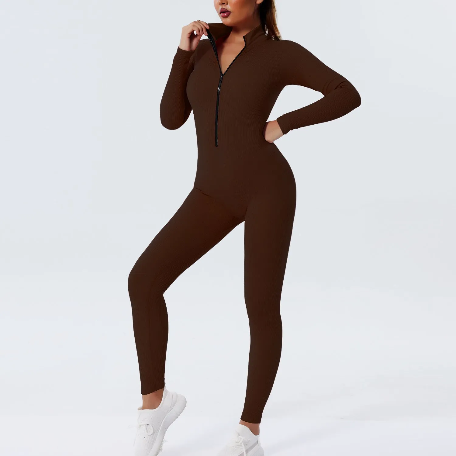 Mondmi Quick-Drying Seamless One-Piece Yoga Suit for Women, Tight-Fitting Dance and Fitness Jumpsuit Yoga Pants S402