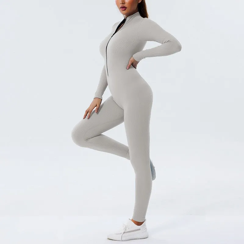 Mondmi Quick-Drying Seamless One-Piece Yoga Suit for Women, Tight-Fitting Dance and Fitness Jumpsuit Yoga Pants S402