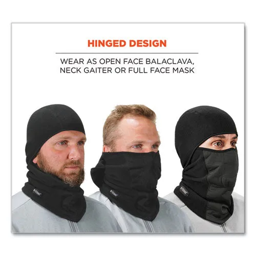 N-ferno 6823 Hinged Balaclava Face Mask, Fleece, One Size Fits Most, Black, Ships In 1-3 Business Days