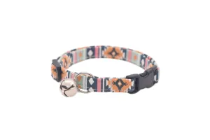 Navy Blue Multicolor Southwest Tribal Cat Collar