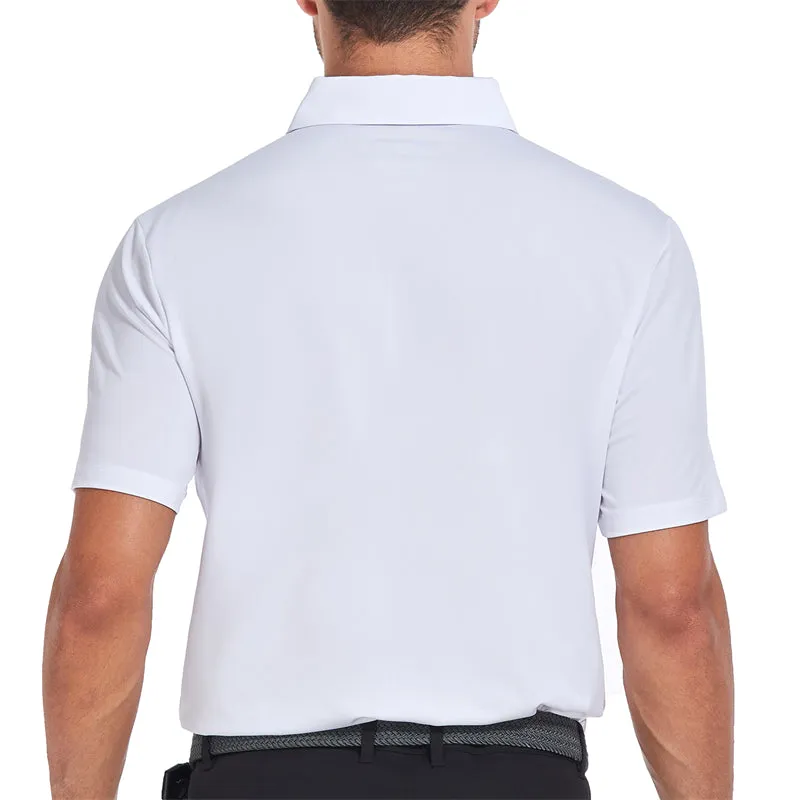 New Performance Fit Short Sleeve Golf Shirt Men Black