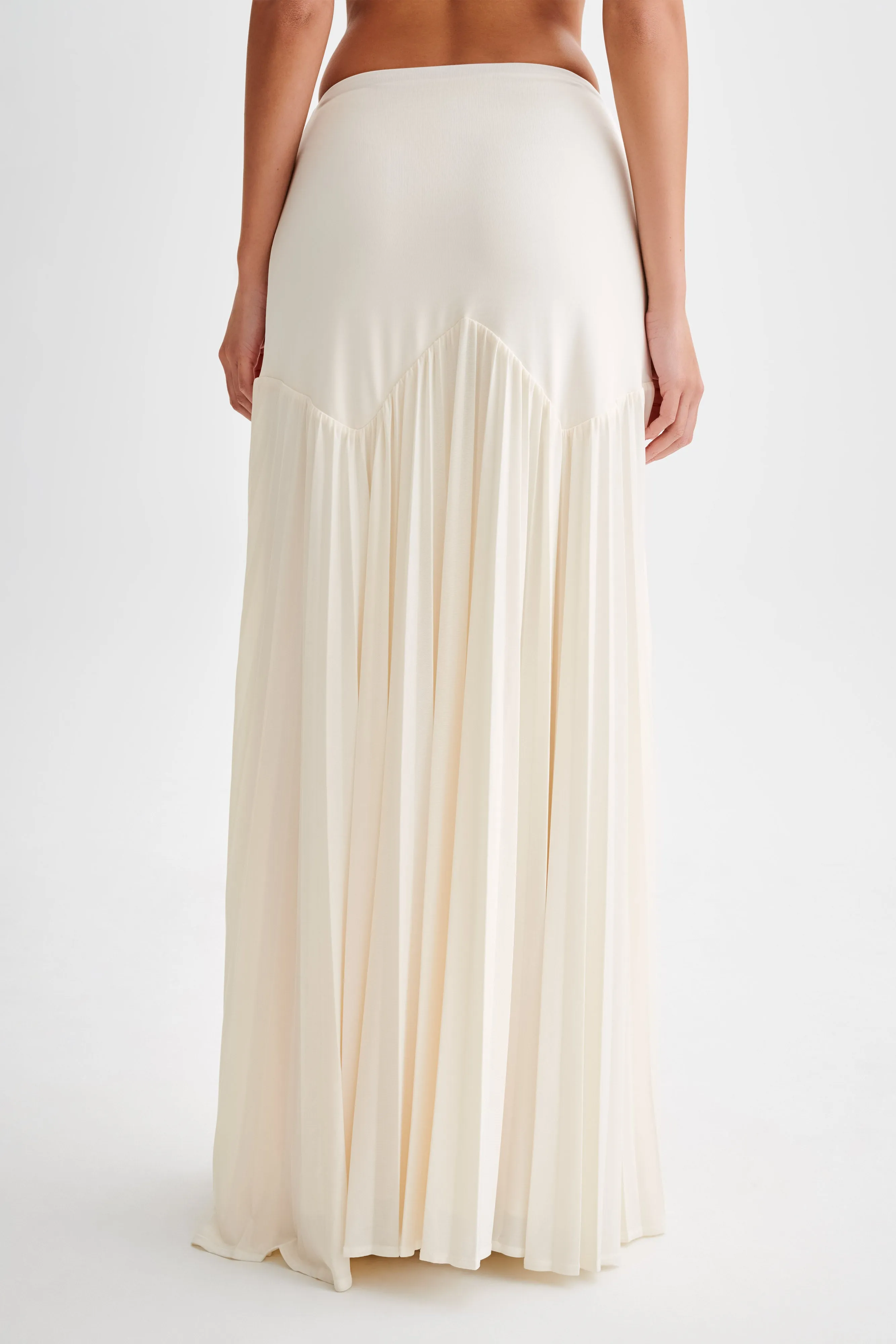 Odette Slinky Maxi Skirt - Ivory