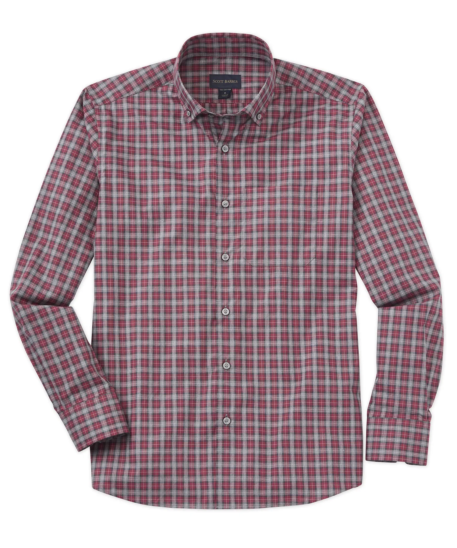 Organic Cotton Plaid Long Sleeve Sport Shirt