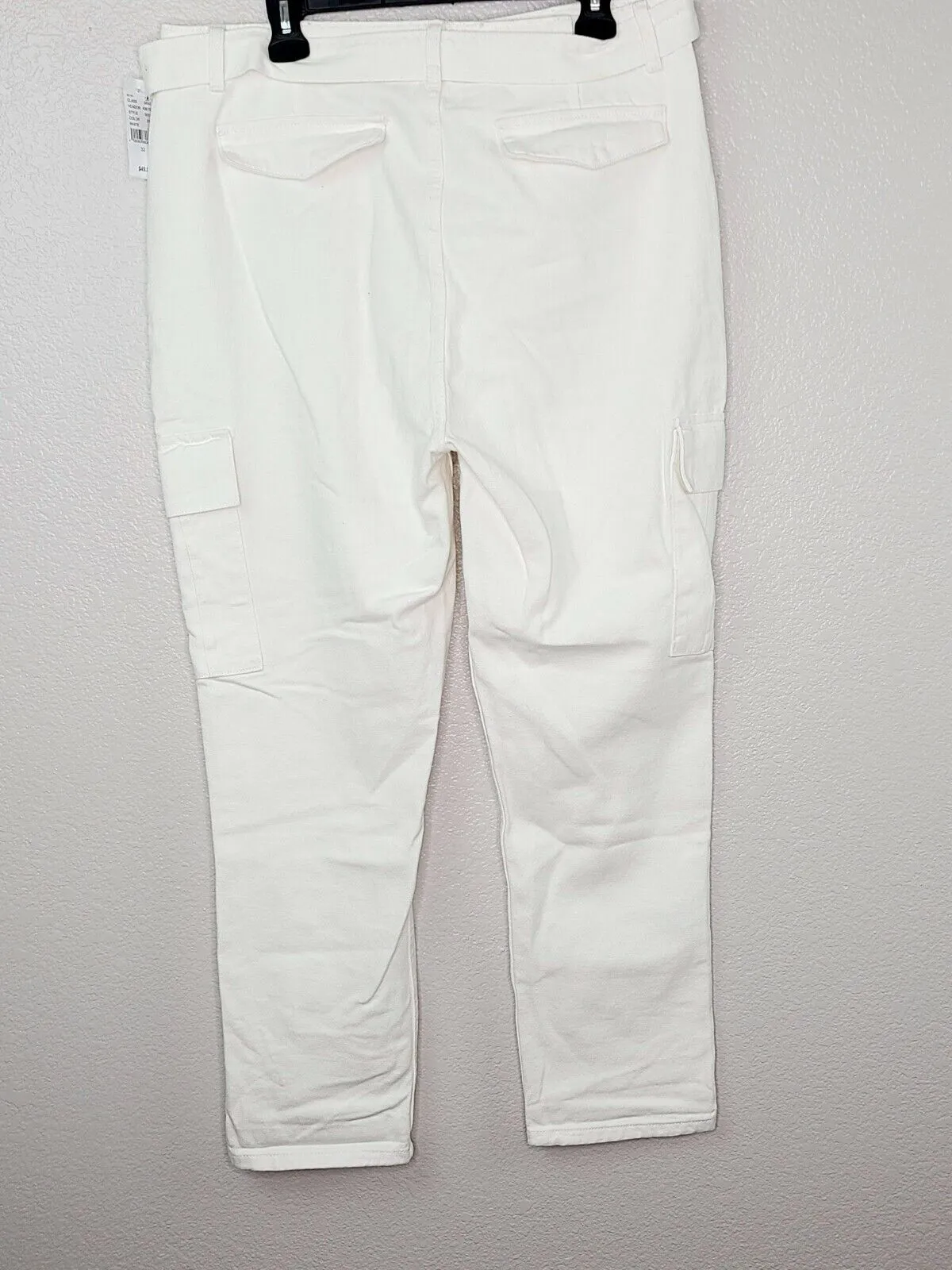 PacSun L.A. Women's Off White High Rise Relaxed Fit Cargo Jeans Size 32