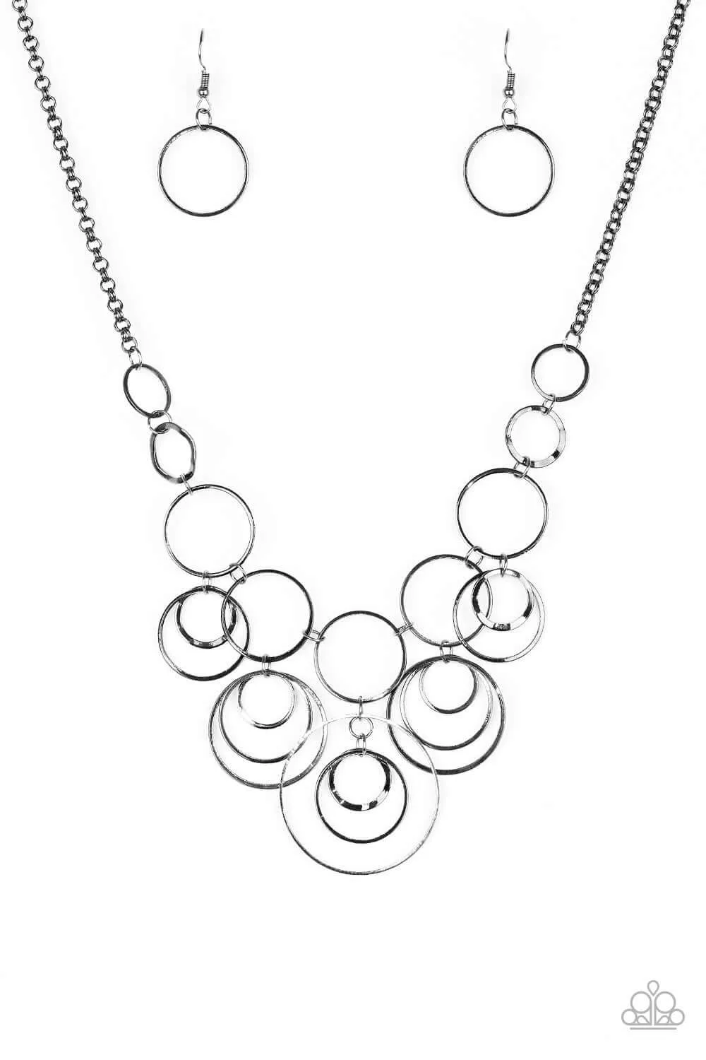 Paparazzi  Accessories - Break The Cycle #N760 Box 8 - Black Necklace