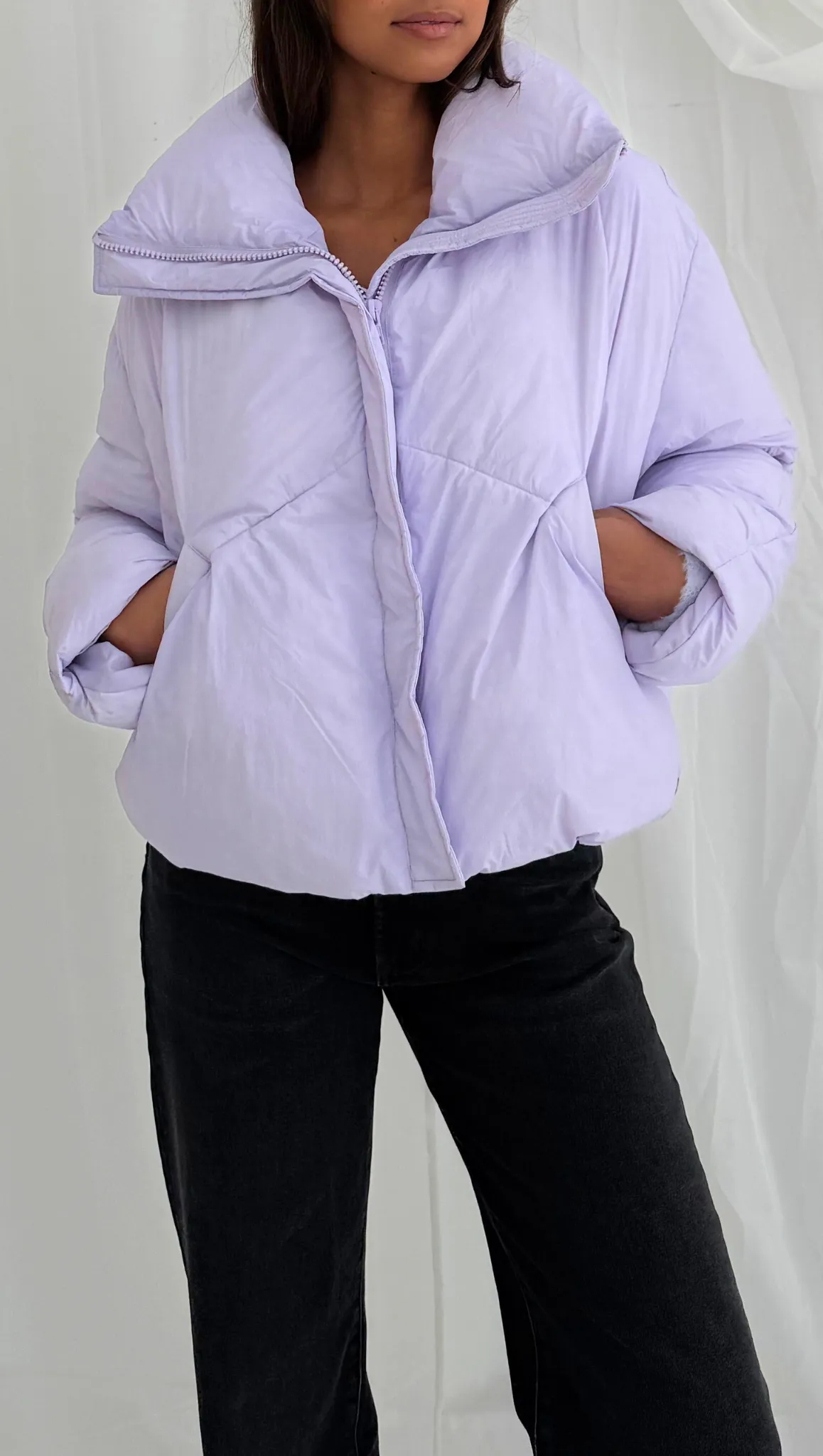 Pippa Puffer Jacket - Gentle Lavender