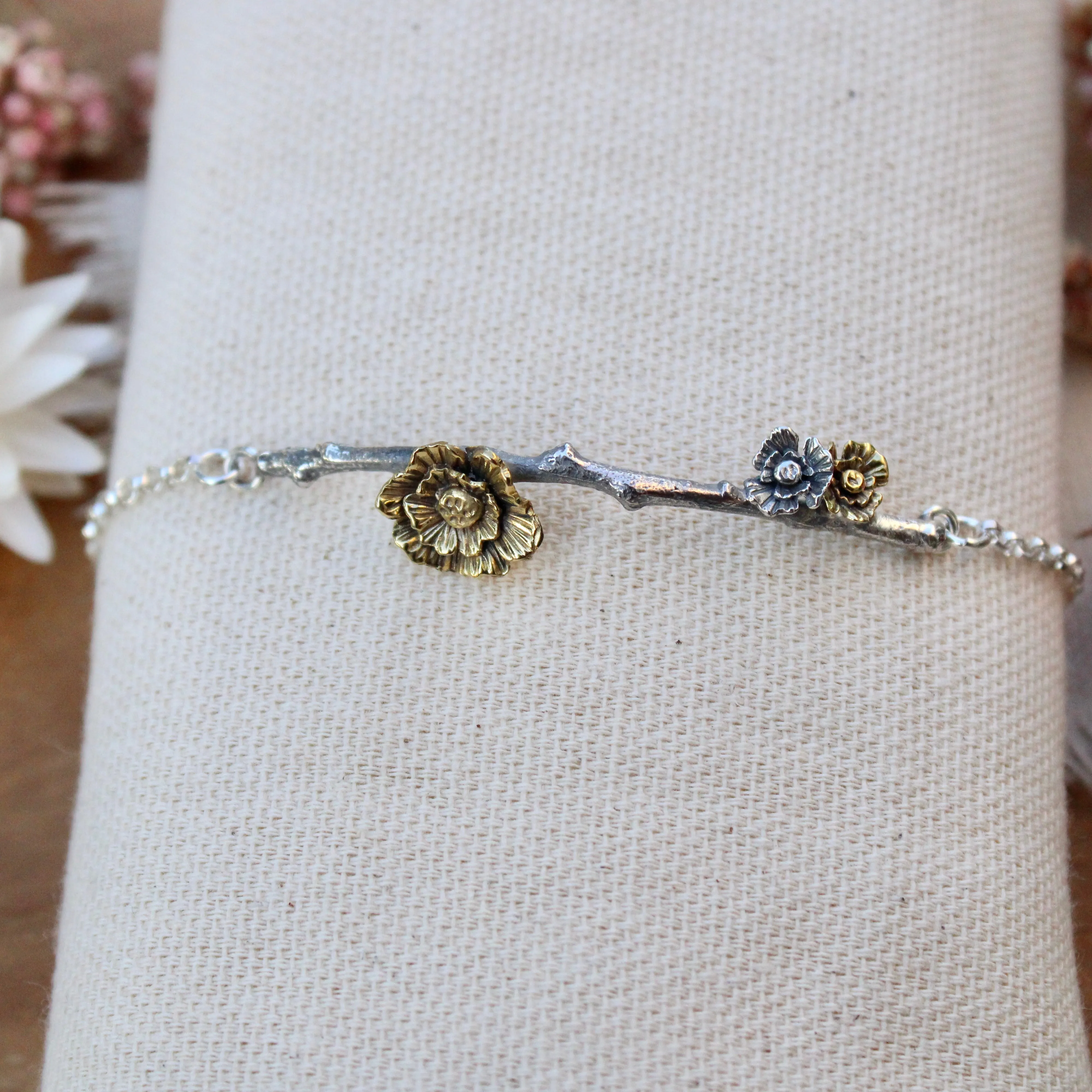 Poppy And Twig Bar Mixed Metal Bracelet