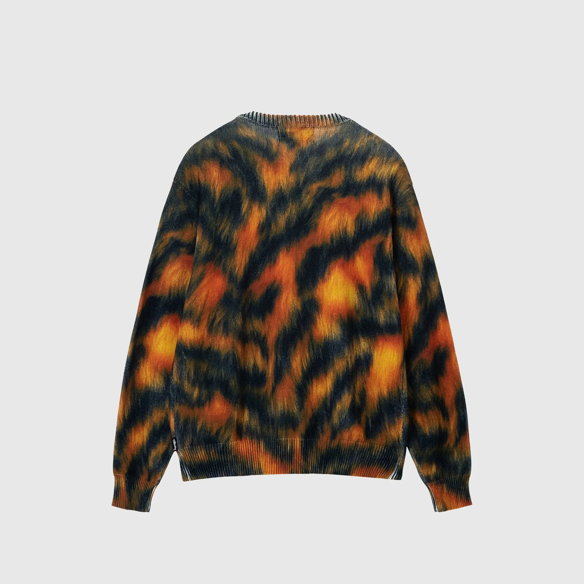 PRINTED FUR SWEATER