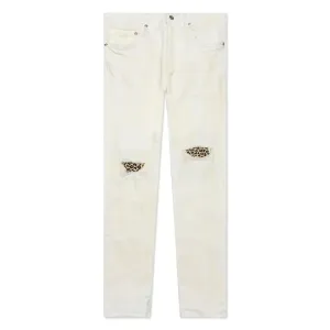 Purple Brand P001 White Animal Repair Jean