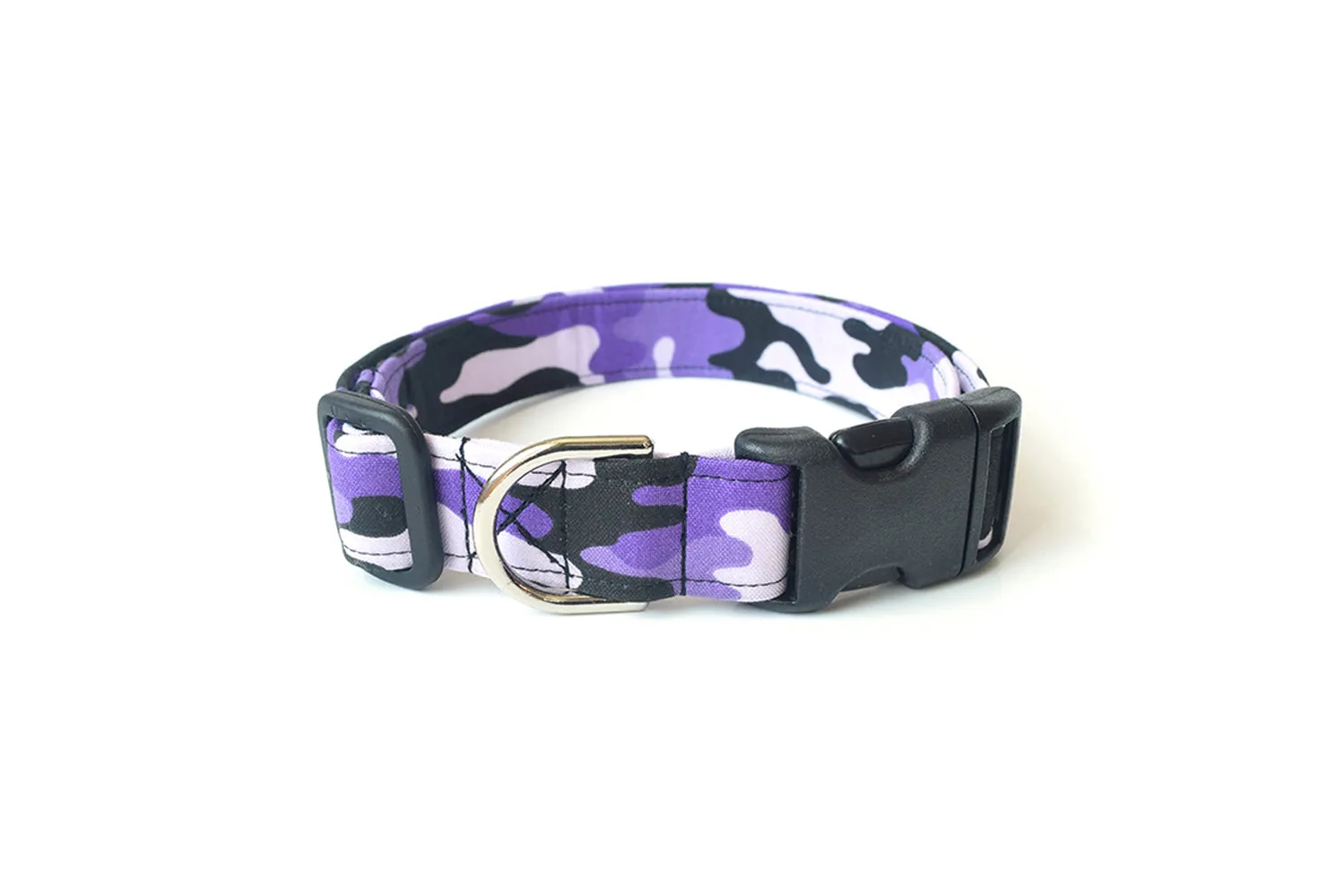 Purple Camouflage Dog Collar