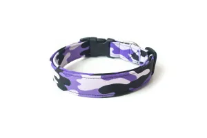 Purple Camouflage Dog Collar