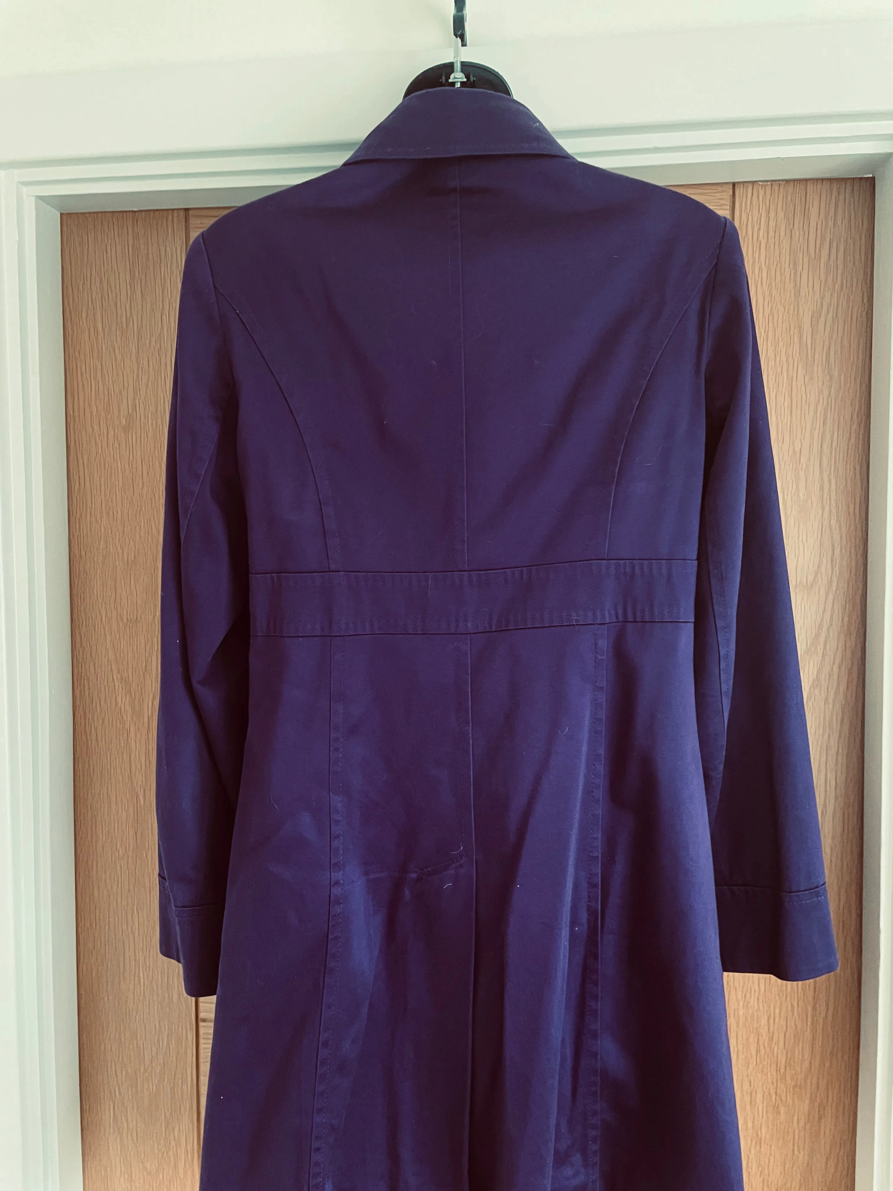 Purple Fully Lined Button Mac - Size 12