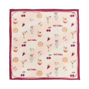 "Happy Hour" Silk Bandana - Martini Pink