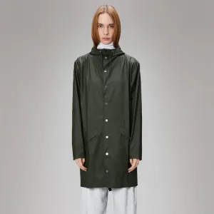 Rains Long Jacket in Green