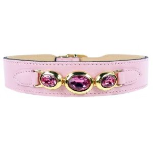 Regency Dog Collar in Sweet Pink & Gold