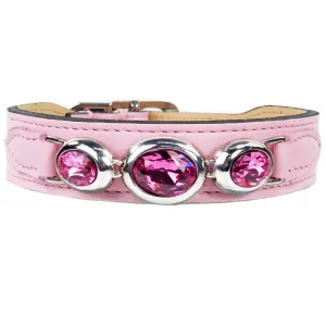 Regency Dog Collar in Sweet Pink & Nickel