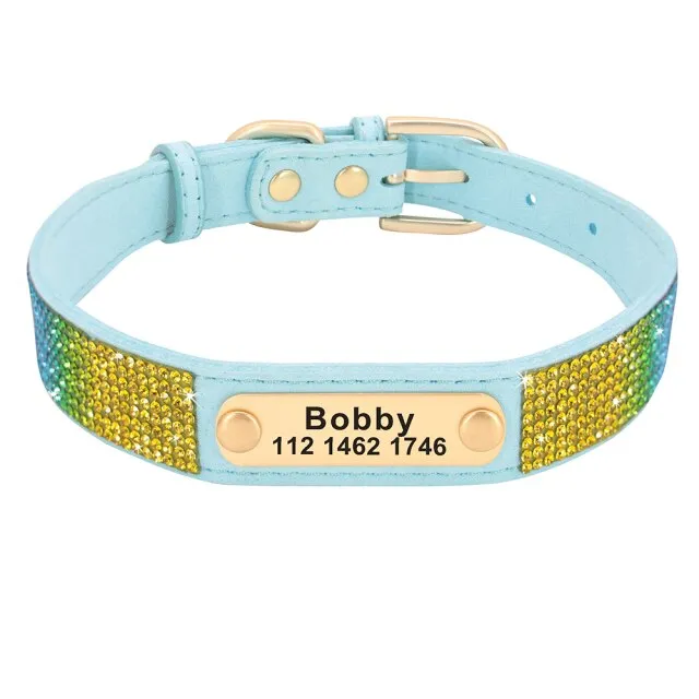 Rhinestone Pet Collars | Small Dog ID Collars |Personalized