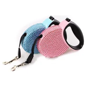 Rhinestone Sparkling Pet Retractable Leash