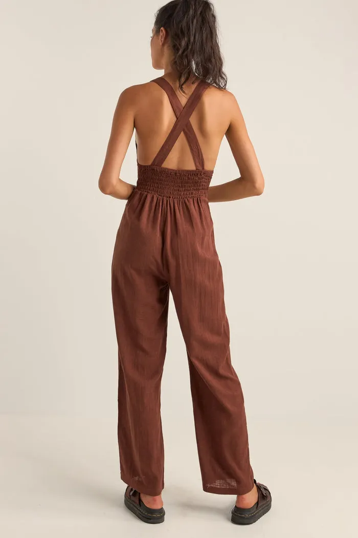 Rhythm Cabana Jumpsuit - CHOCOLATE