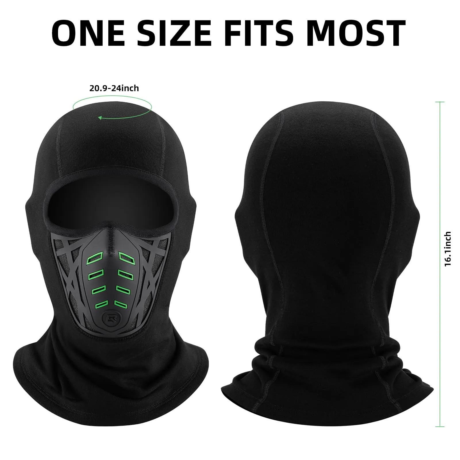 ROCKBROS Balaclava Ski Mask Thermal Windproof Balaclava Mask 3D Design