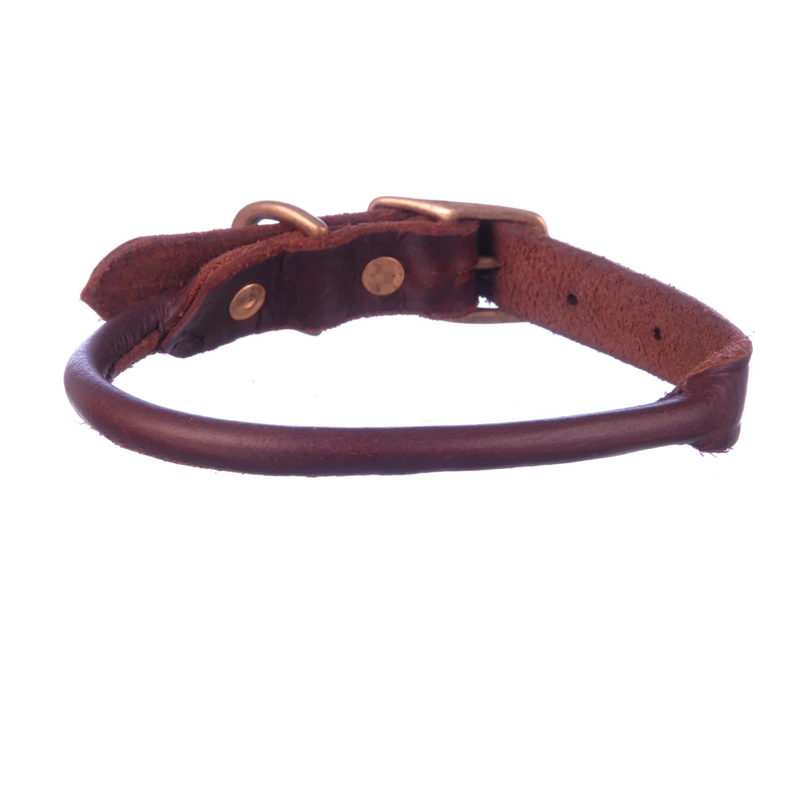 Rolled Leather Dog Collars, 1" x 21"