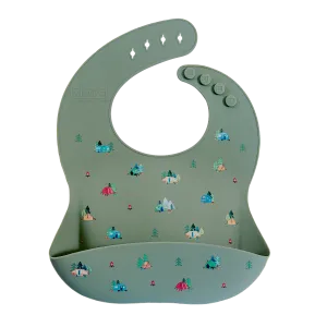 Silicone Bib Camper Sage Green