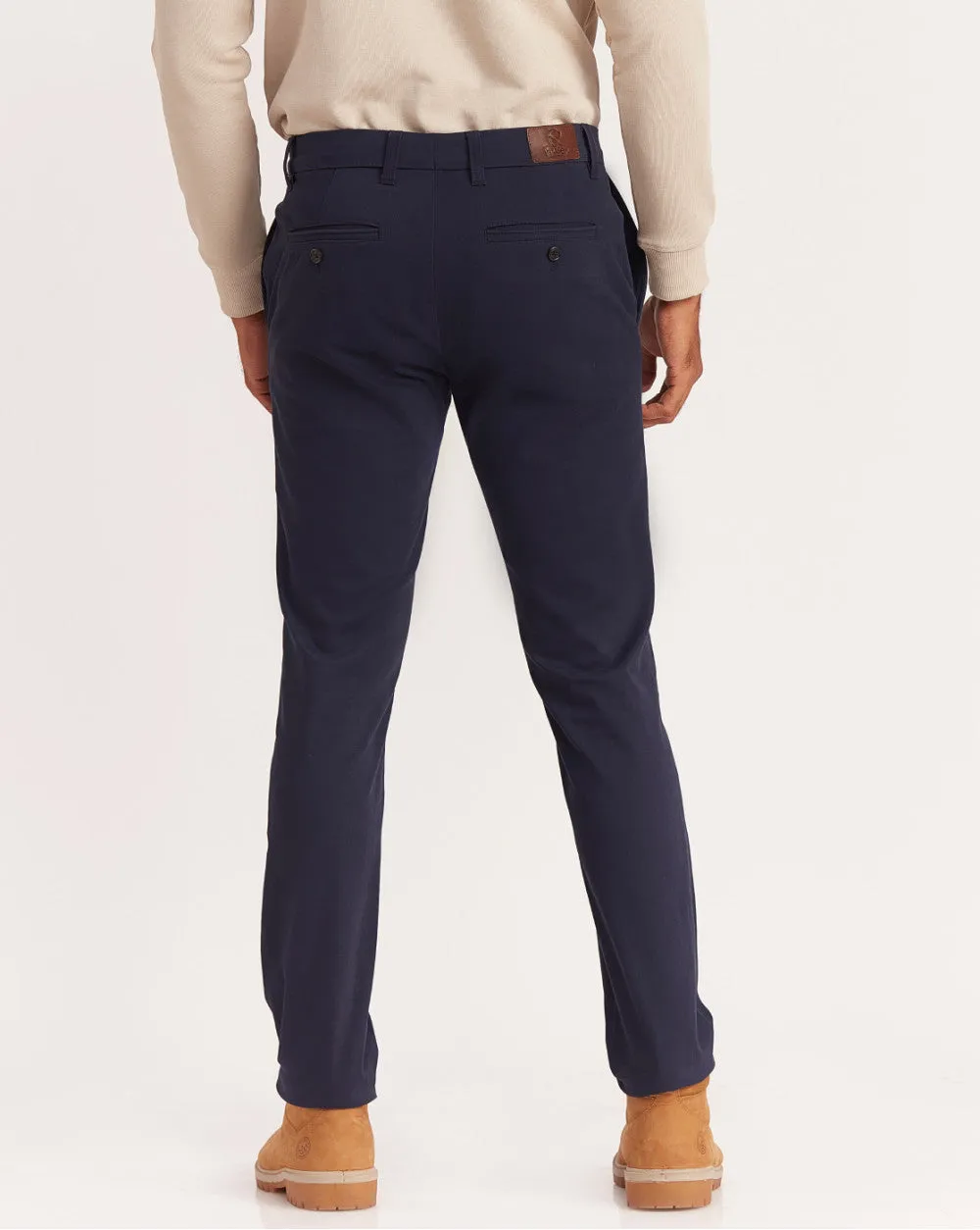 Slim Fit Luxe Chinos - Navy