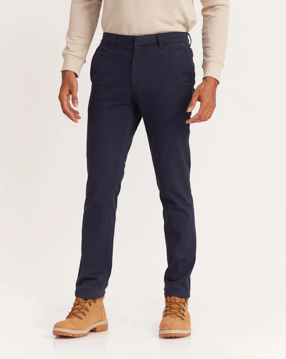 Slim Fit Luxe Chinos - Navy