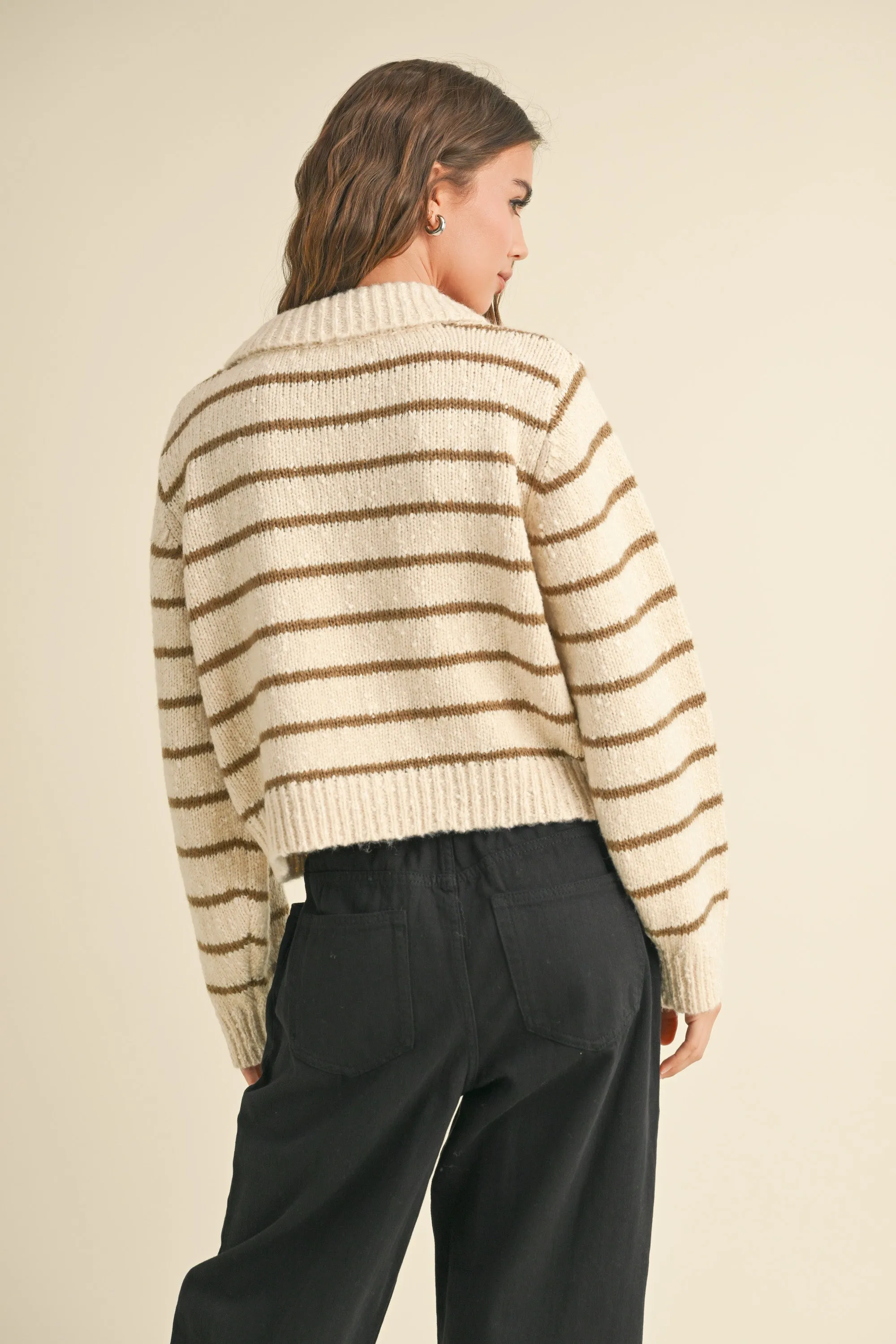 Striped Knitted Cardigan