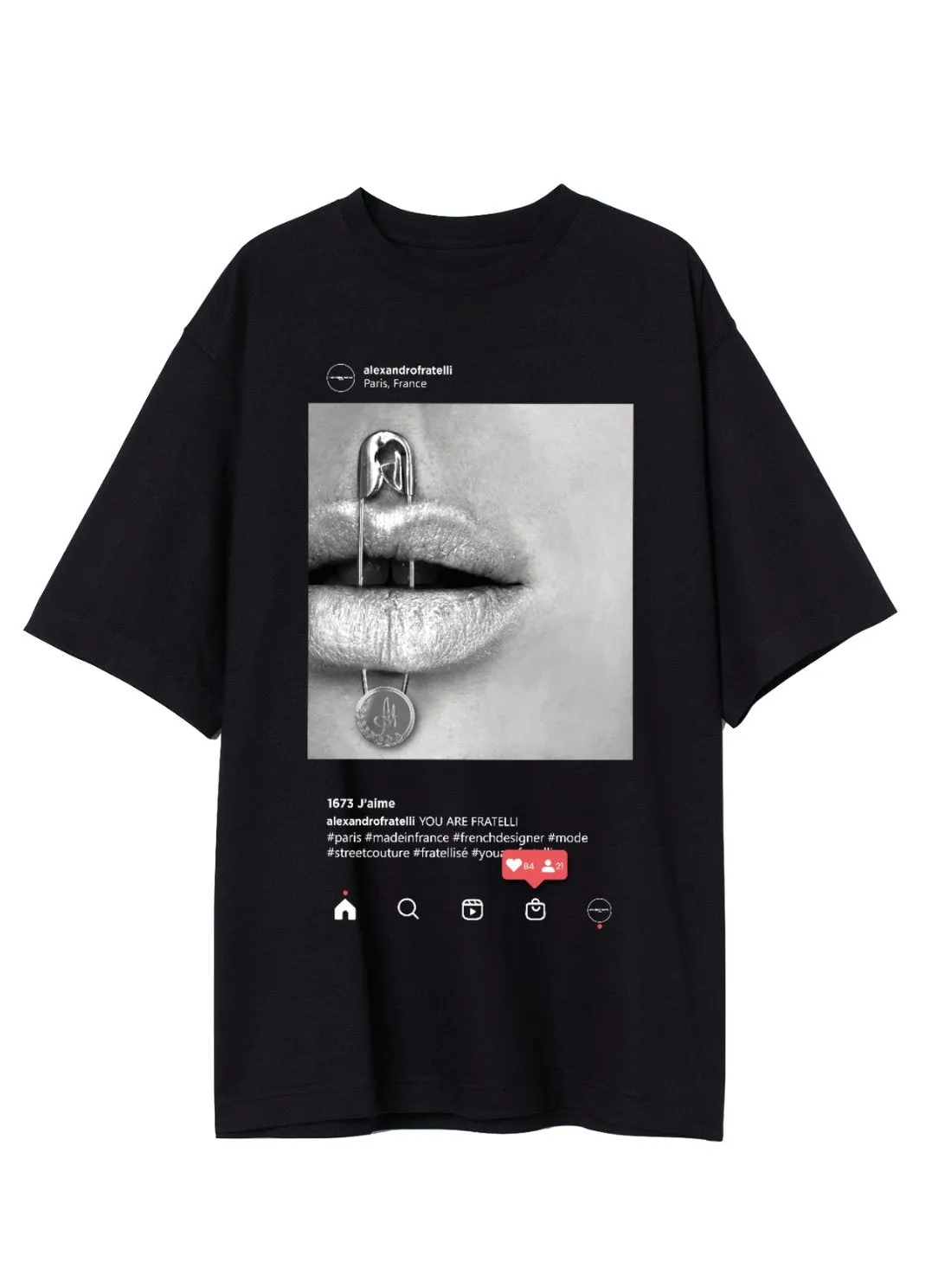 T-SHIRT INSTA NOIR