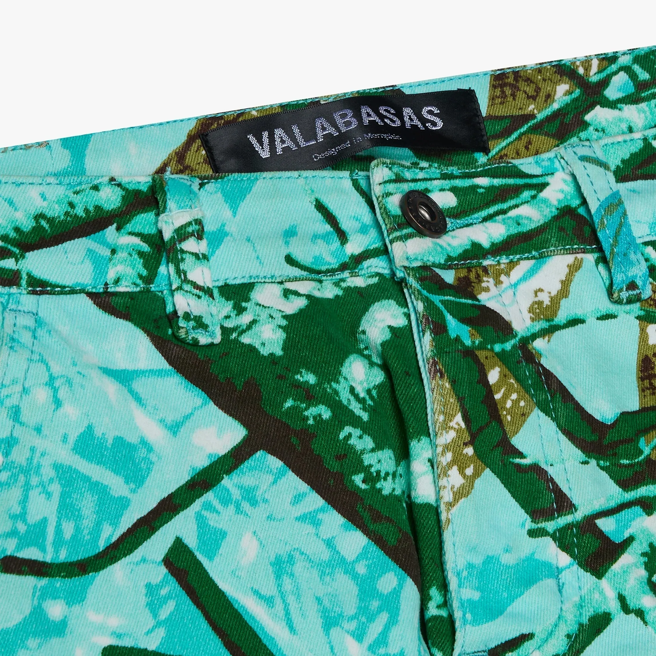 Valabasas "Commander" Camo Stacked Flare Jean