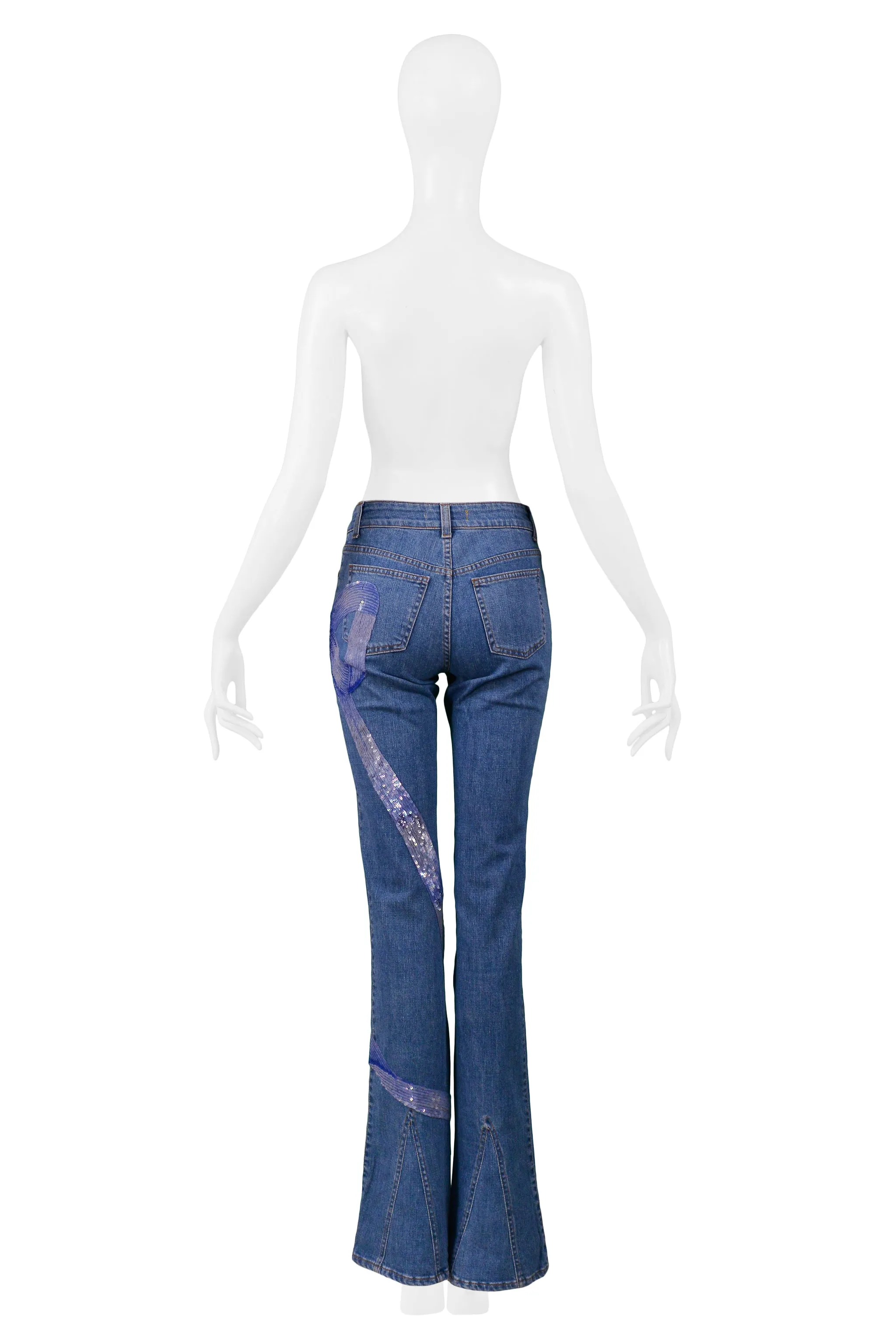 VALENTINO SEQUIN BOW PRINT JEANS 2006