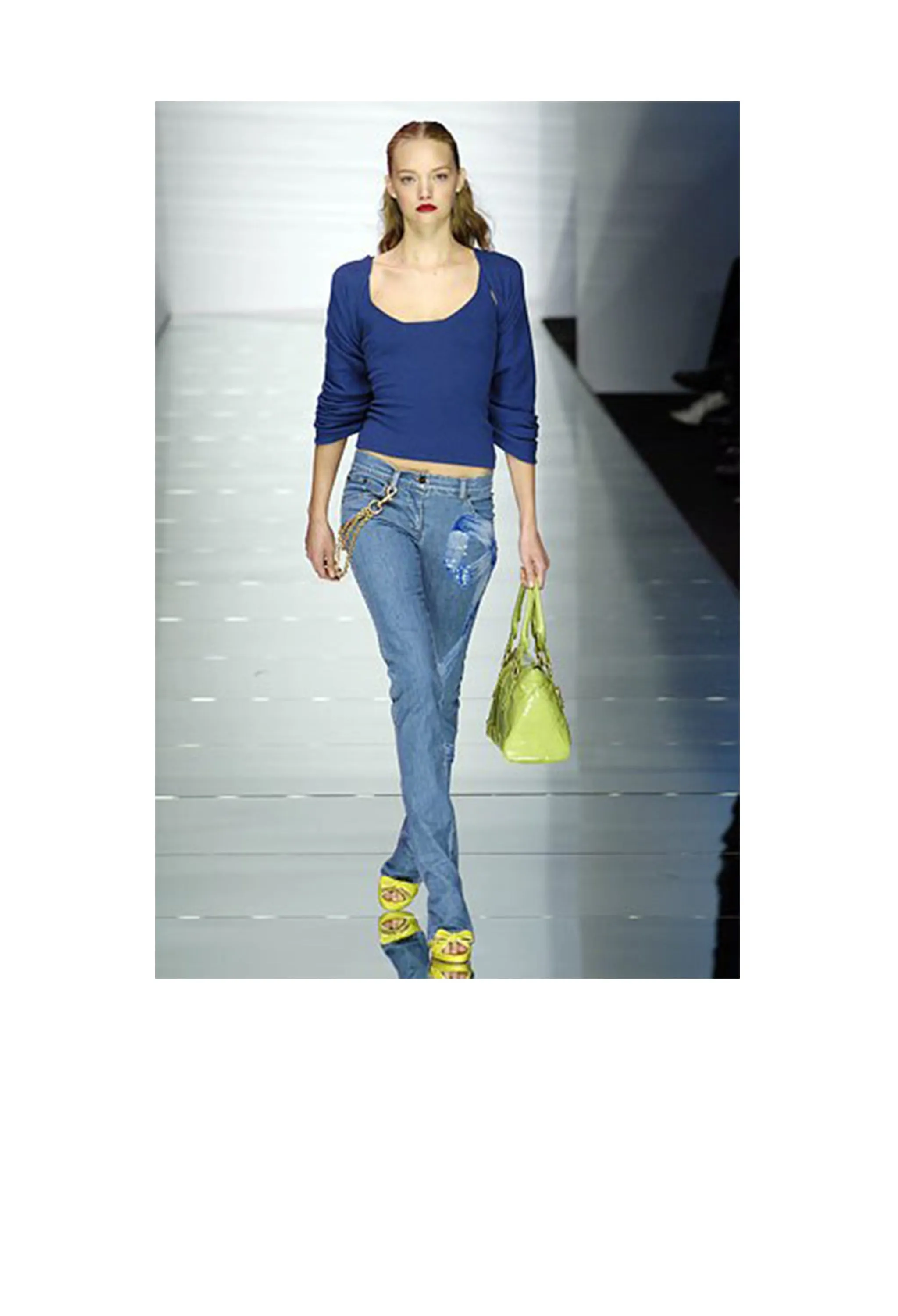 VALENTINO SEQUIN BOW PRINT JEANS 2006