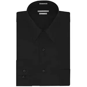 Van Heusen Men's Poplin Dress Shirt Black